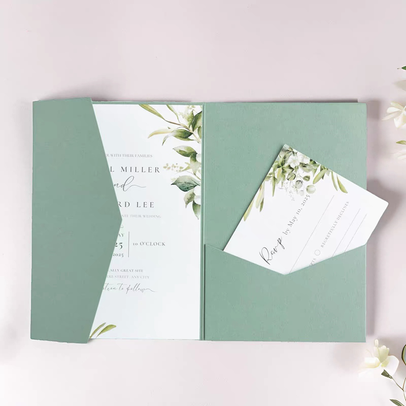 Stationery Supplies Business - Enveloppes vertes pour Invitation de mariage,