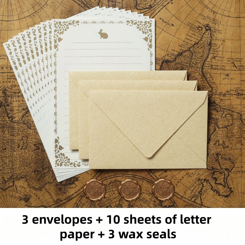 Letter Envelope Kraft - Lot de 16 Enveloppes Vintage en
