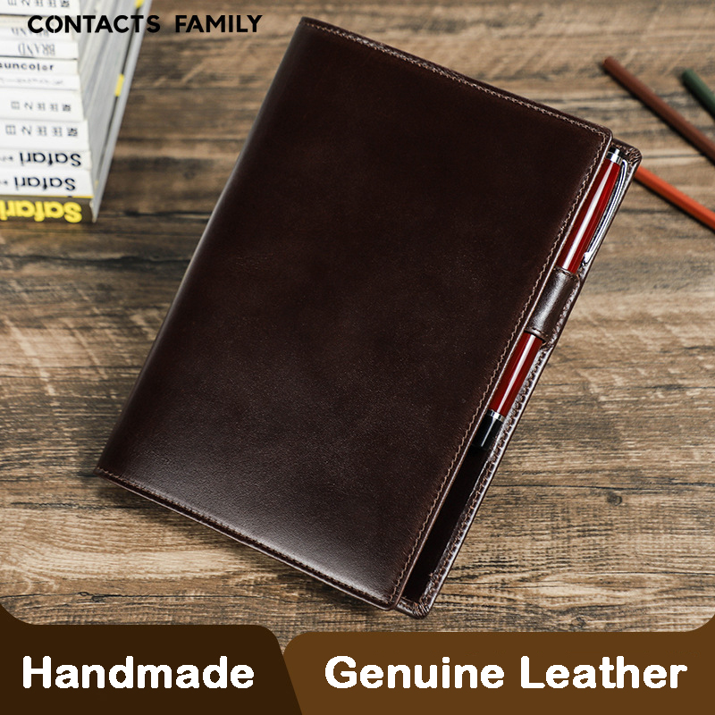 Office Stationery Supply Business - Ordinateur portable A5 en cuir véritable