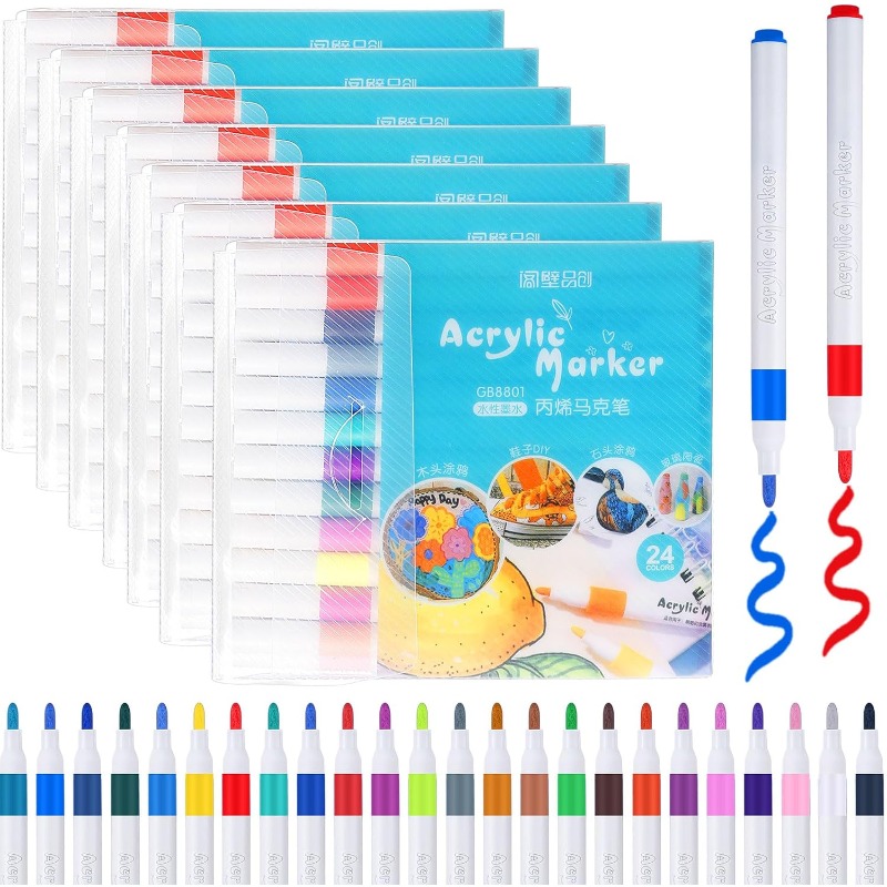 Highlighter Set Pastel - Stylos de peinture acrylique 12/24/36 couleurs,
