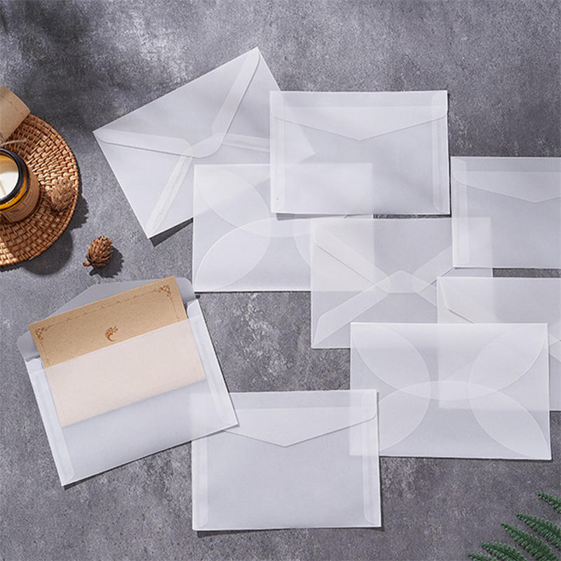 Letter Envelope Kraft - Lot de 50 enveloppes translucides vierges