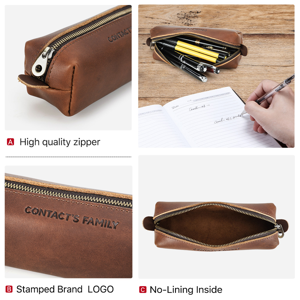 Trousse à crayons en cuir rétr - Office Stationery Supply Business avis et prix