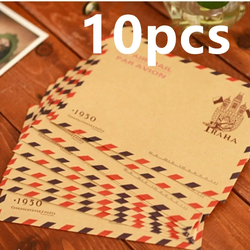 10 pièces 9.7*7.5cm rétro popu - Letter Envelope Kraft avis et prix