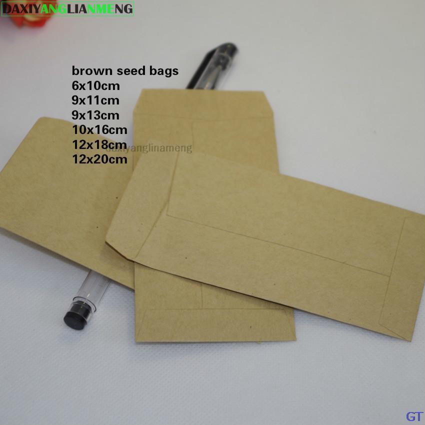 Sacs de semences marron en pap - Letter Envelope Kraft avis et prix