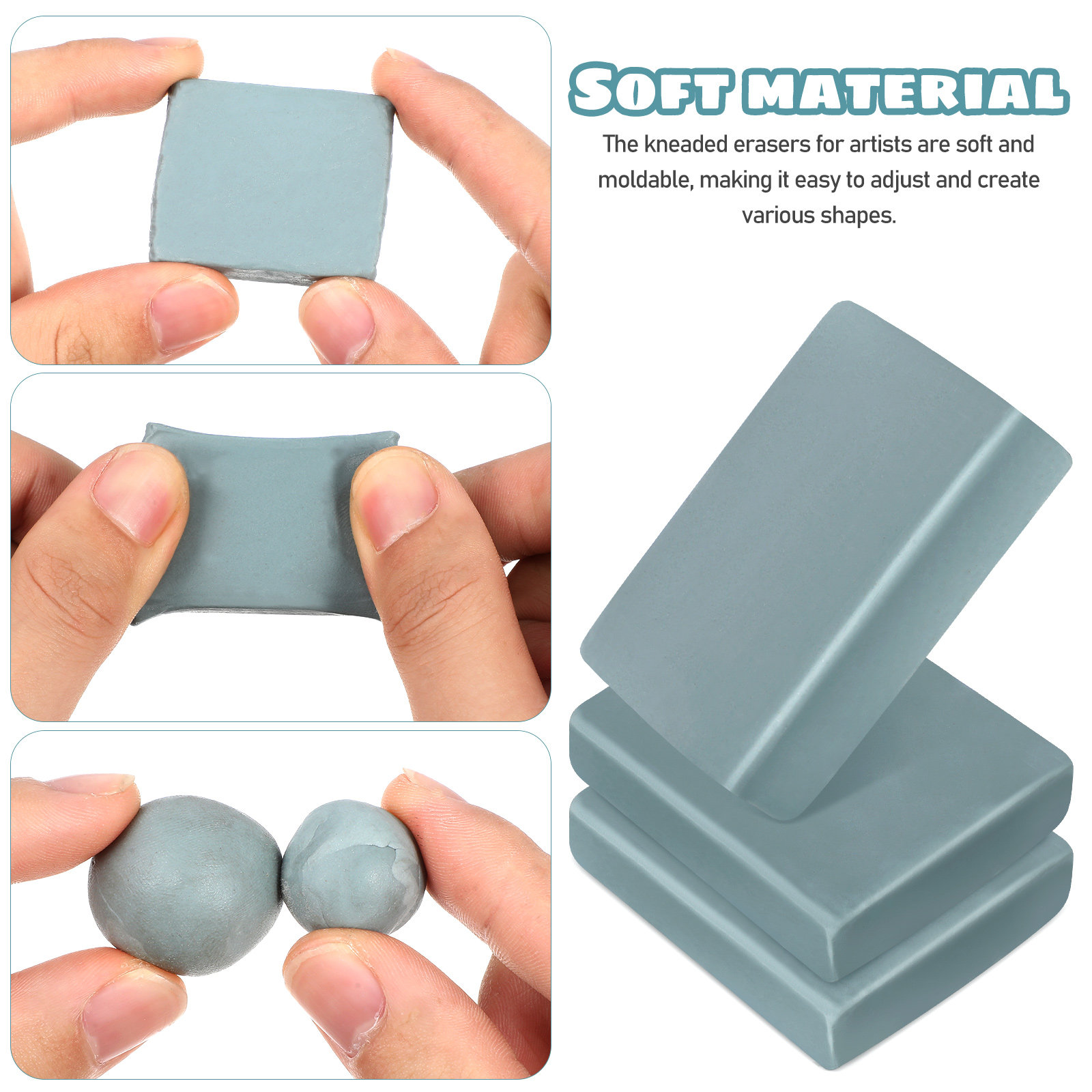 12 gommes à effacer malléables - Rubber Eraser Kneaded avis et prix
